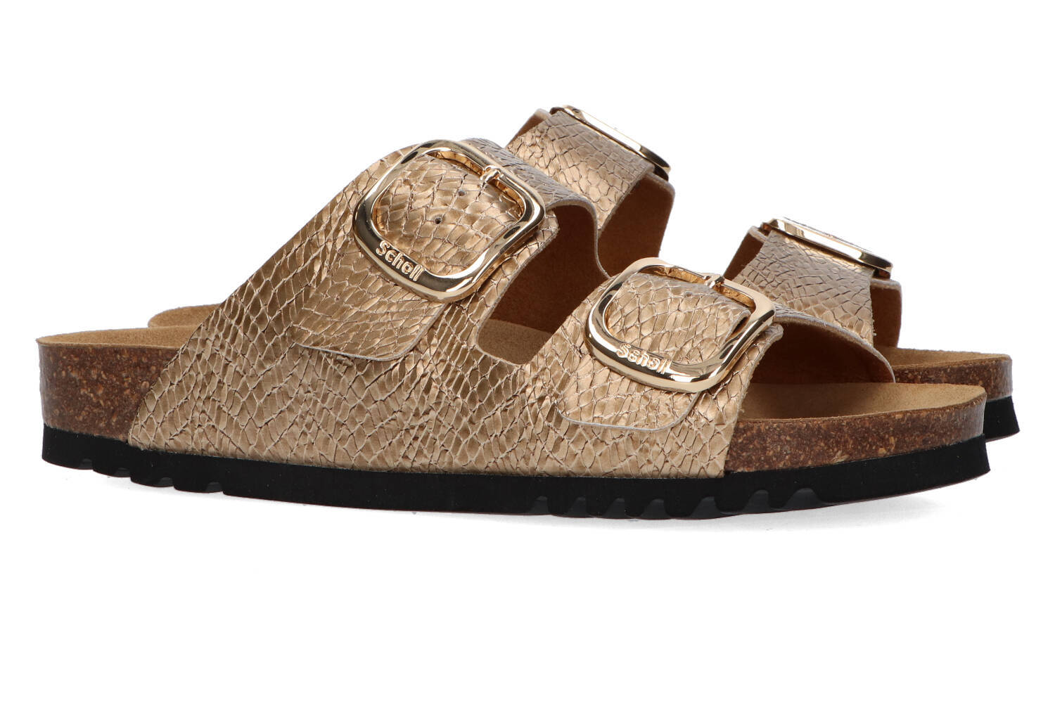 Sandales en bronze à motif reptile Noelle Scholl