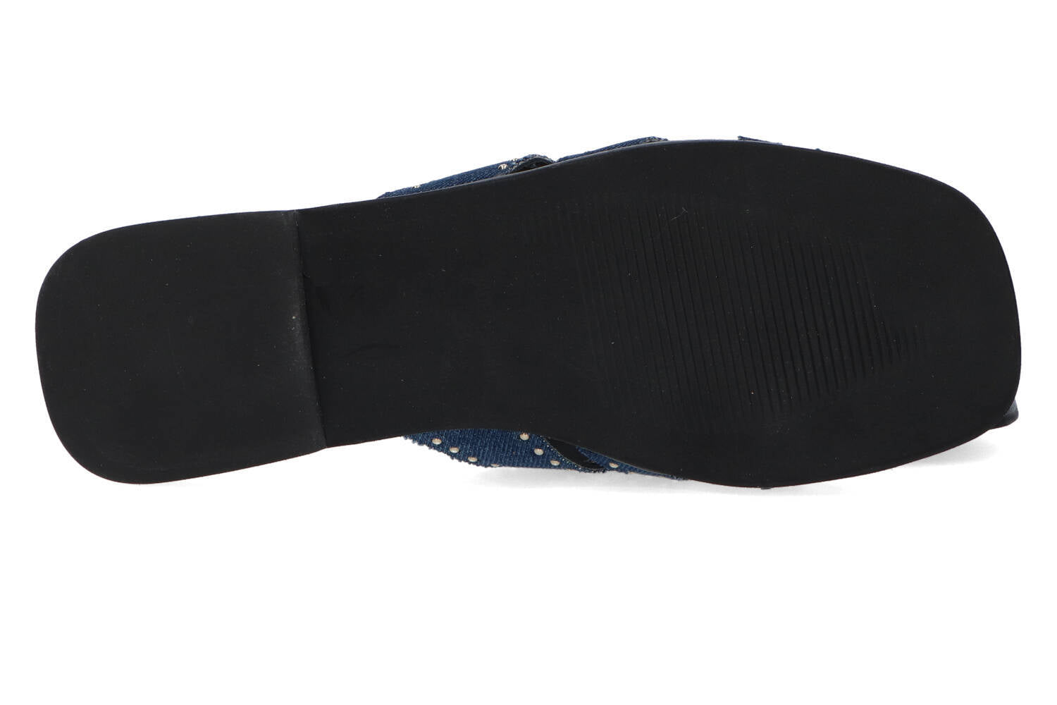 Sandales en denim bleu défilé de papillons