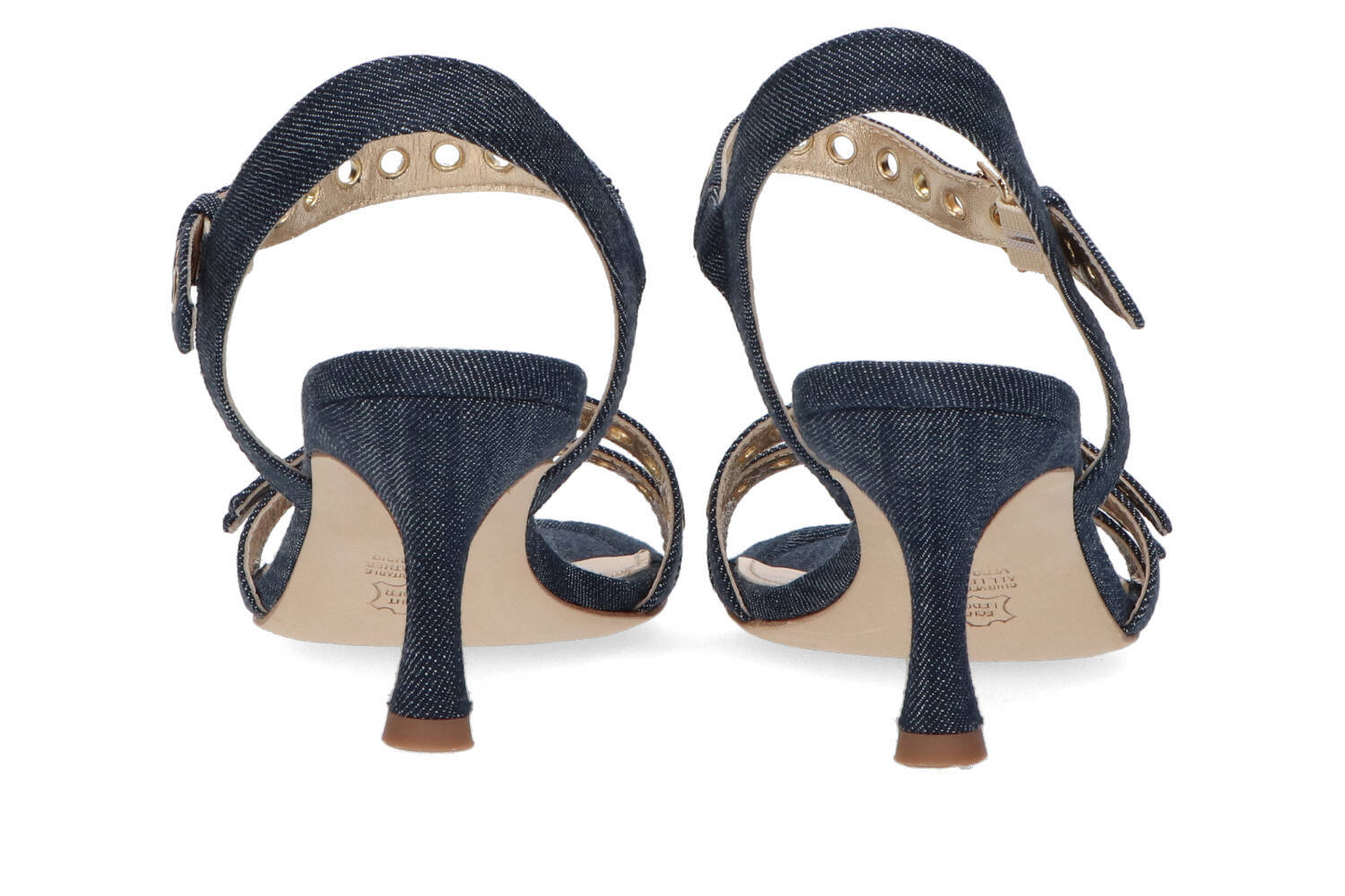 Sandales en jean bleu à talon aiguille Kennel+Schmenger