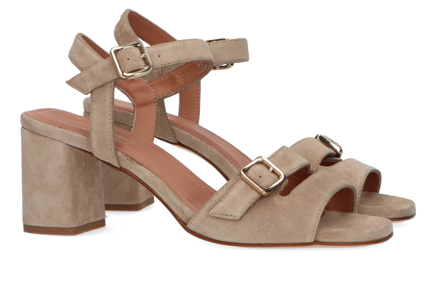 Sandales beiges à talon bloc Triver Flight