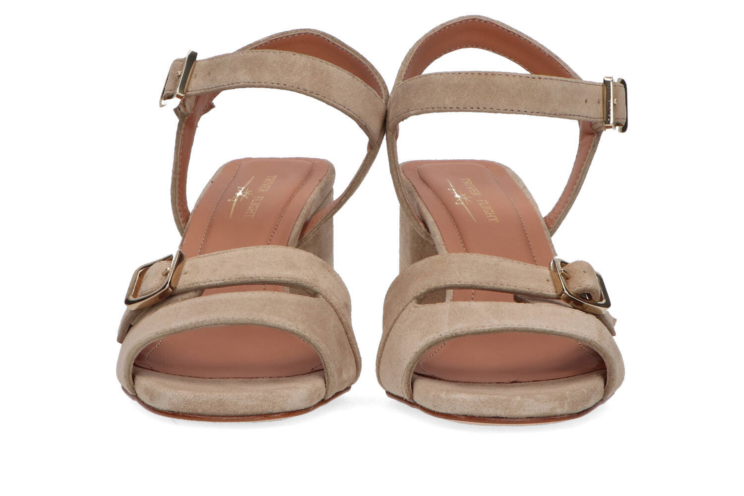 Sandales beiges à talon bloc Triver Flight