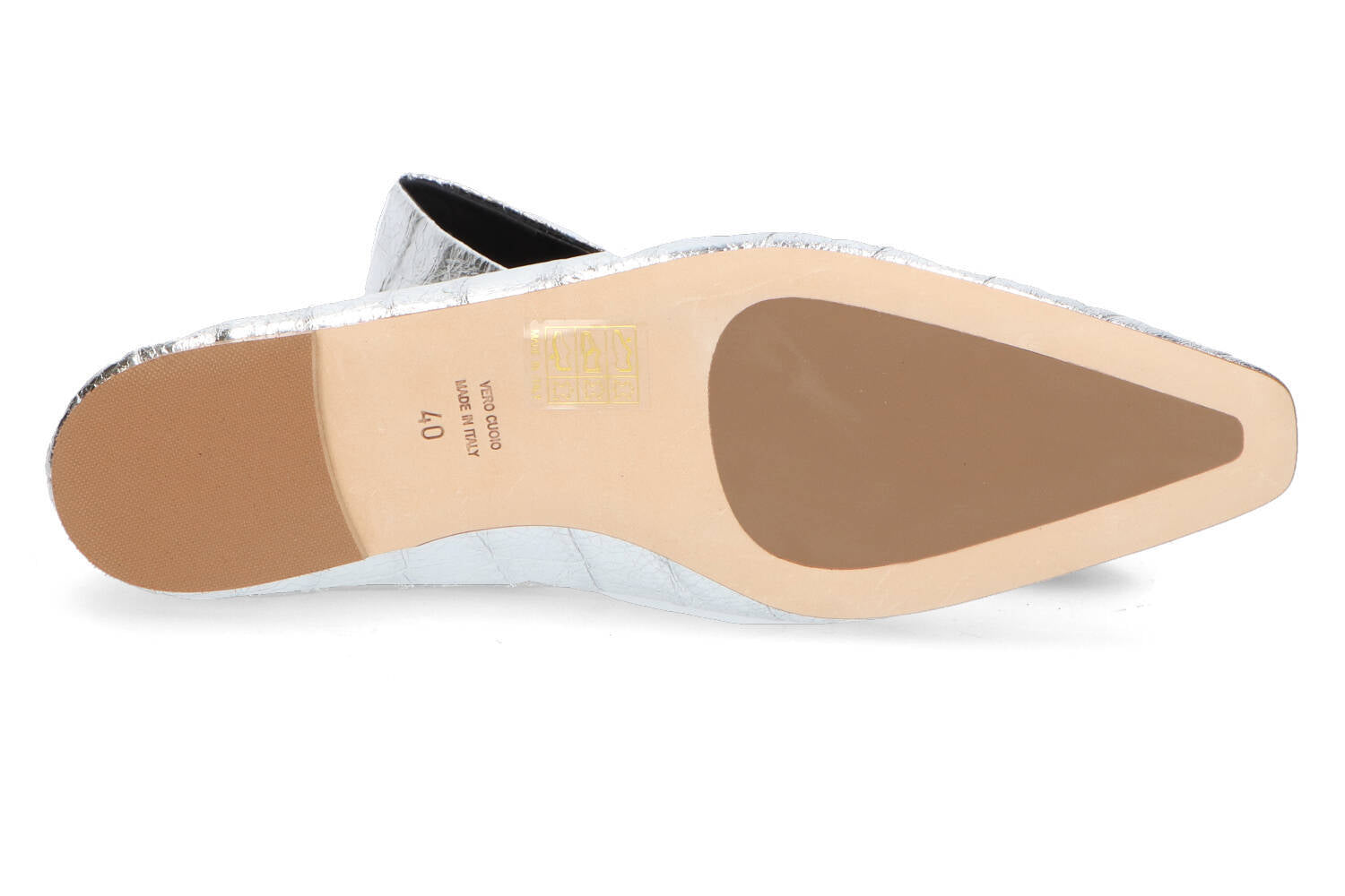 Zilverkleurige metallic ballerina's Bilbao Odare