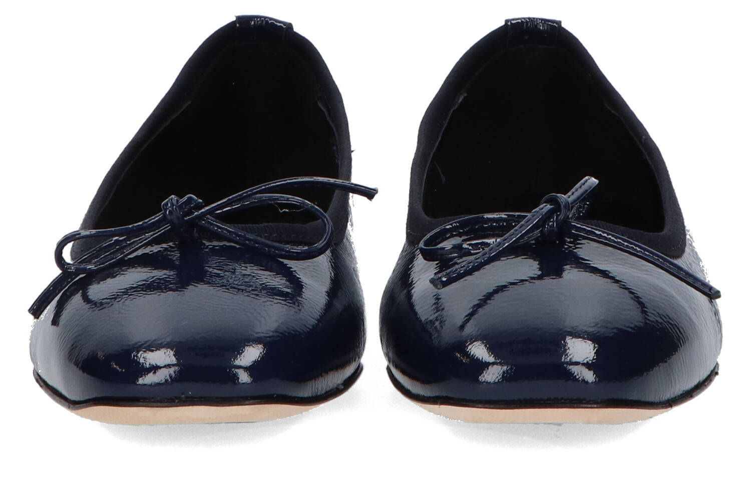 Ballerines bleu foncé en cuir verni Perla Odare
