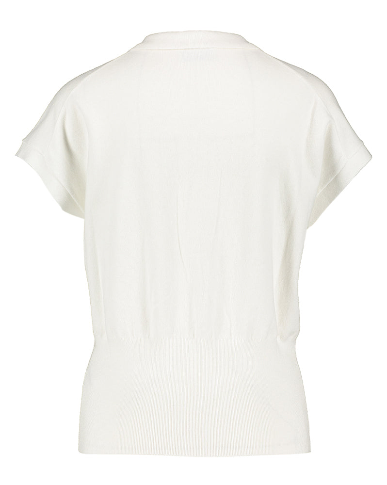 Polo beige à col en V Zenggi