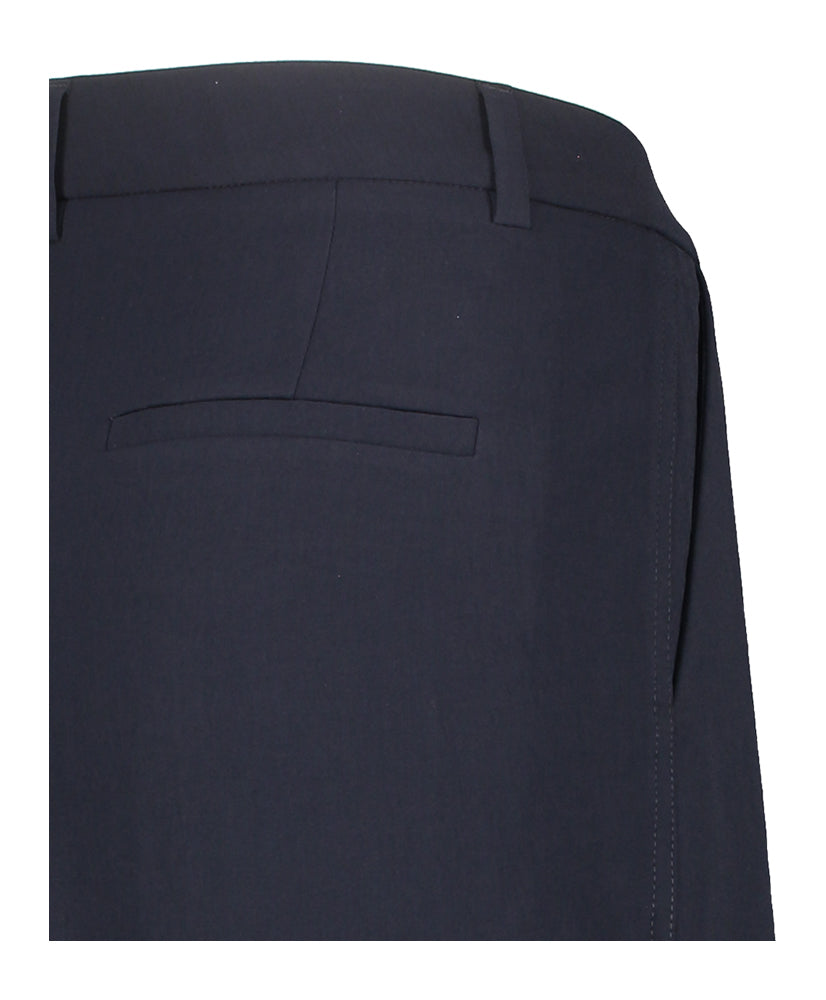 Donkerblauwe soepelvallende broek Zenggi
