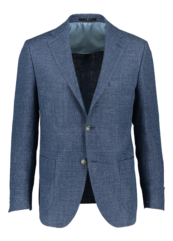 Blazer bleu foncé à coutures blanches Dressler