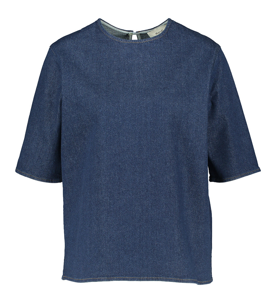 Blouse en denim bleu foncé Daphne Mardi