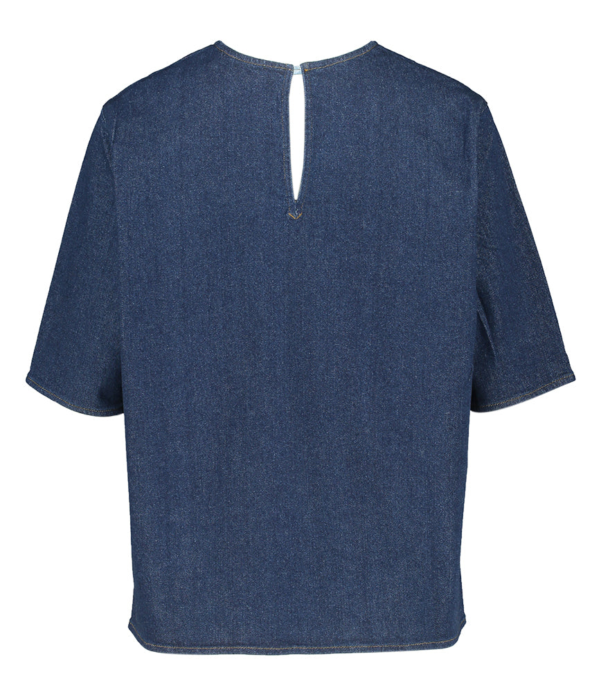 Blouse en denim bleu foncé Daphne Mardi