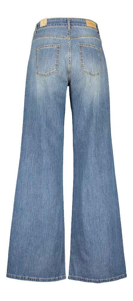 Jean bleu vintage à jambes larges Ariana Noir'n'bleu