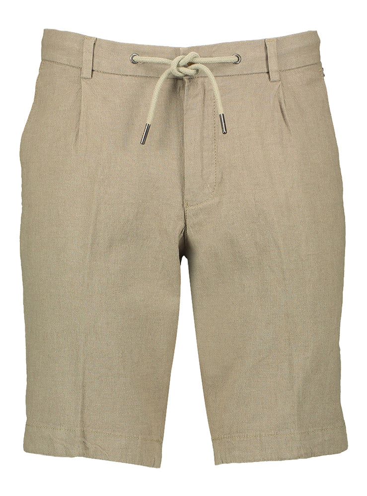 Kaki linnen short Bugatti