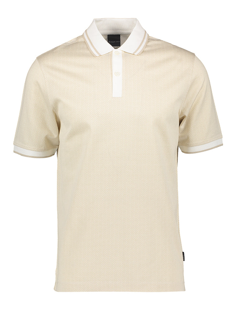 Polo écru avec détails beiges Bugatti