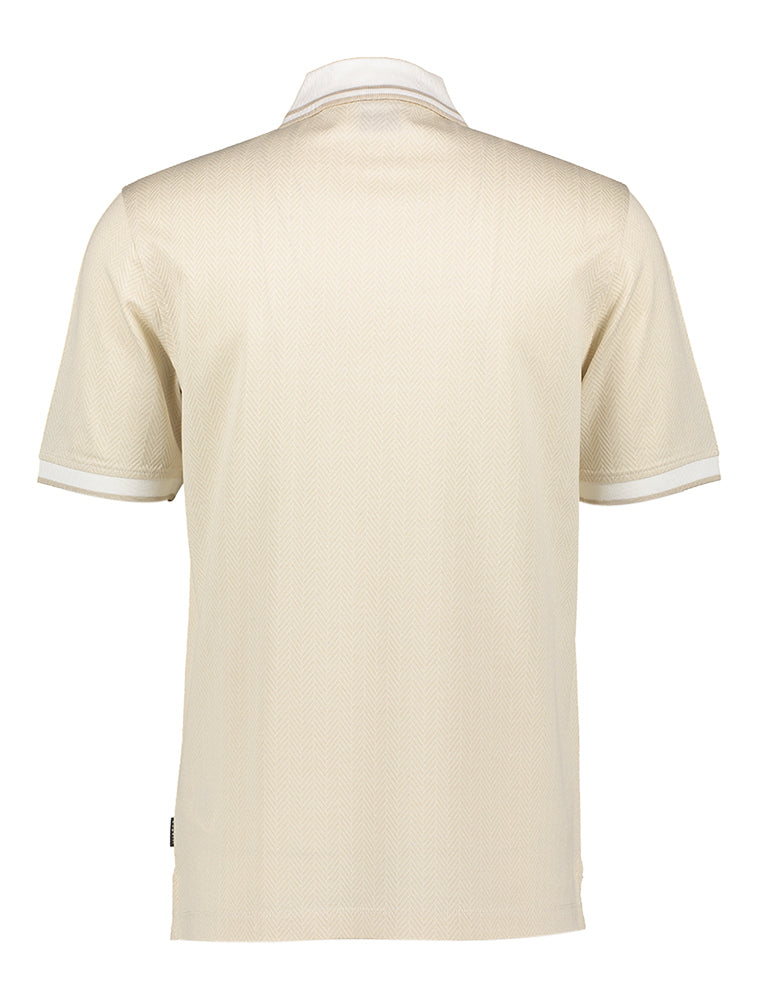 Polo écru avec détails beiges Bugatti