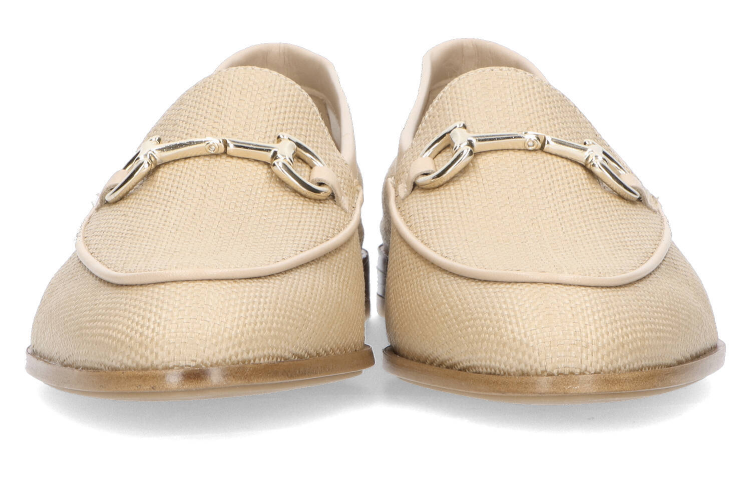 Mocassins beiges en raphia Frau