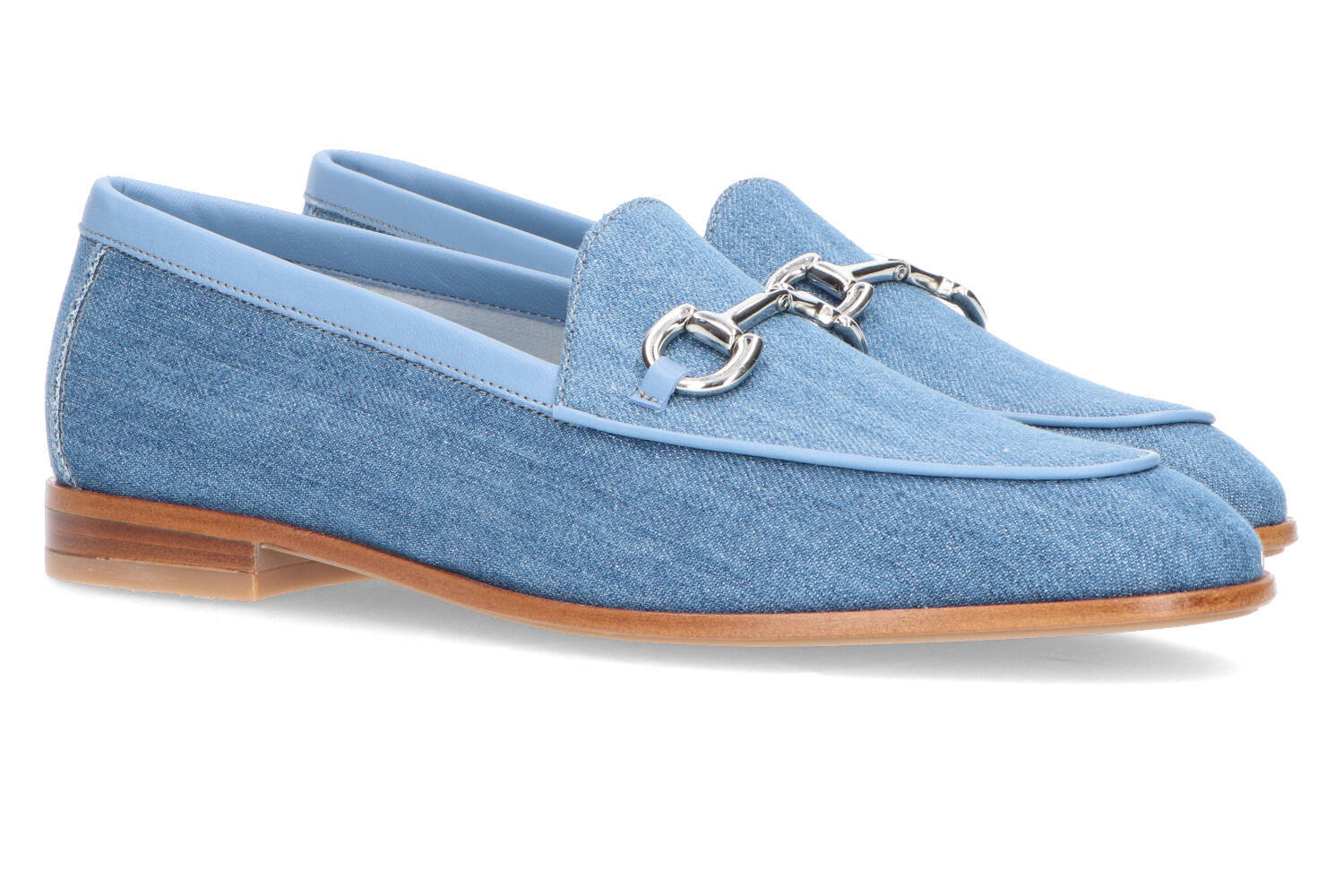 Jeans mocassins bleus Frau