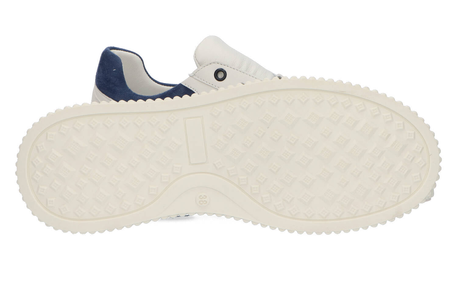 Baskets basses blanches avec détails bleus Frau