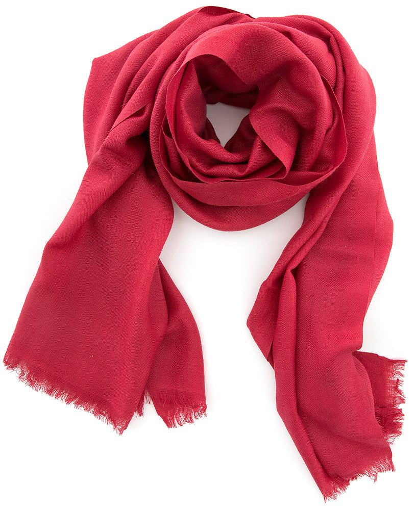 Écharpe rouge en laine Bo'vie