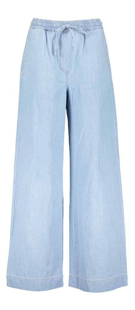 Licht blauwe wijdvallende jeans met elastiek Jeff By-Bar