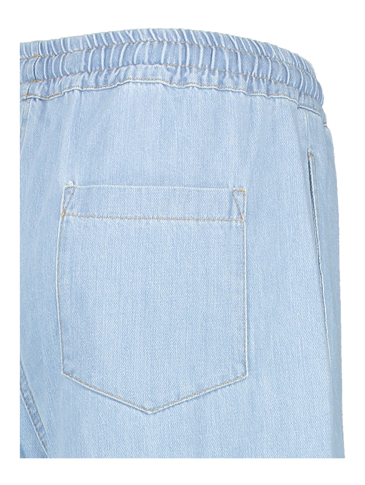 Jean bleu clair à jambes larges et élastique Jeff By-Bar