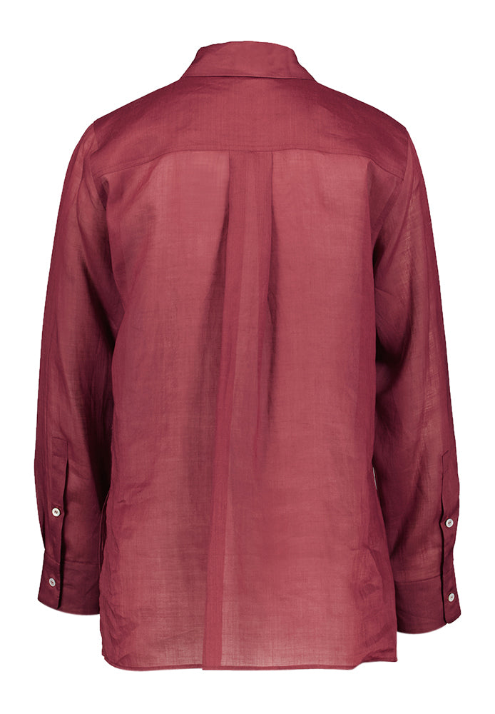 Chemisier bordeaux à fente courte sur les côtés Agamia Marella