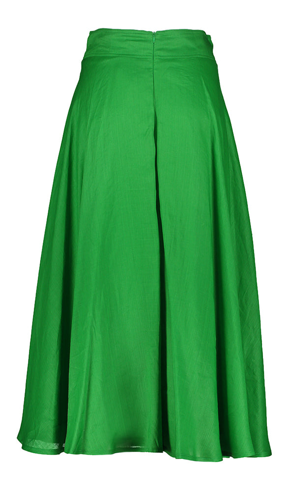 Jupe en coton vert avec jupon Nippon Marella