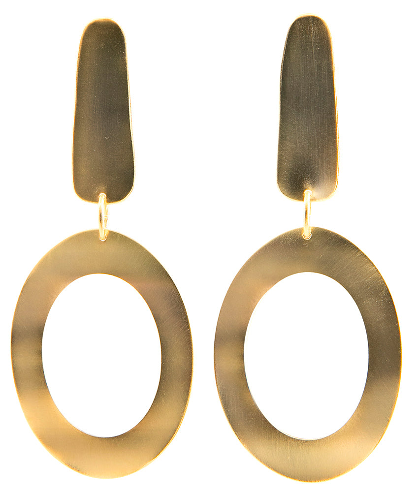 Boucles d'oreilles rondes dorées Taim Creations