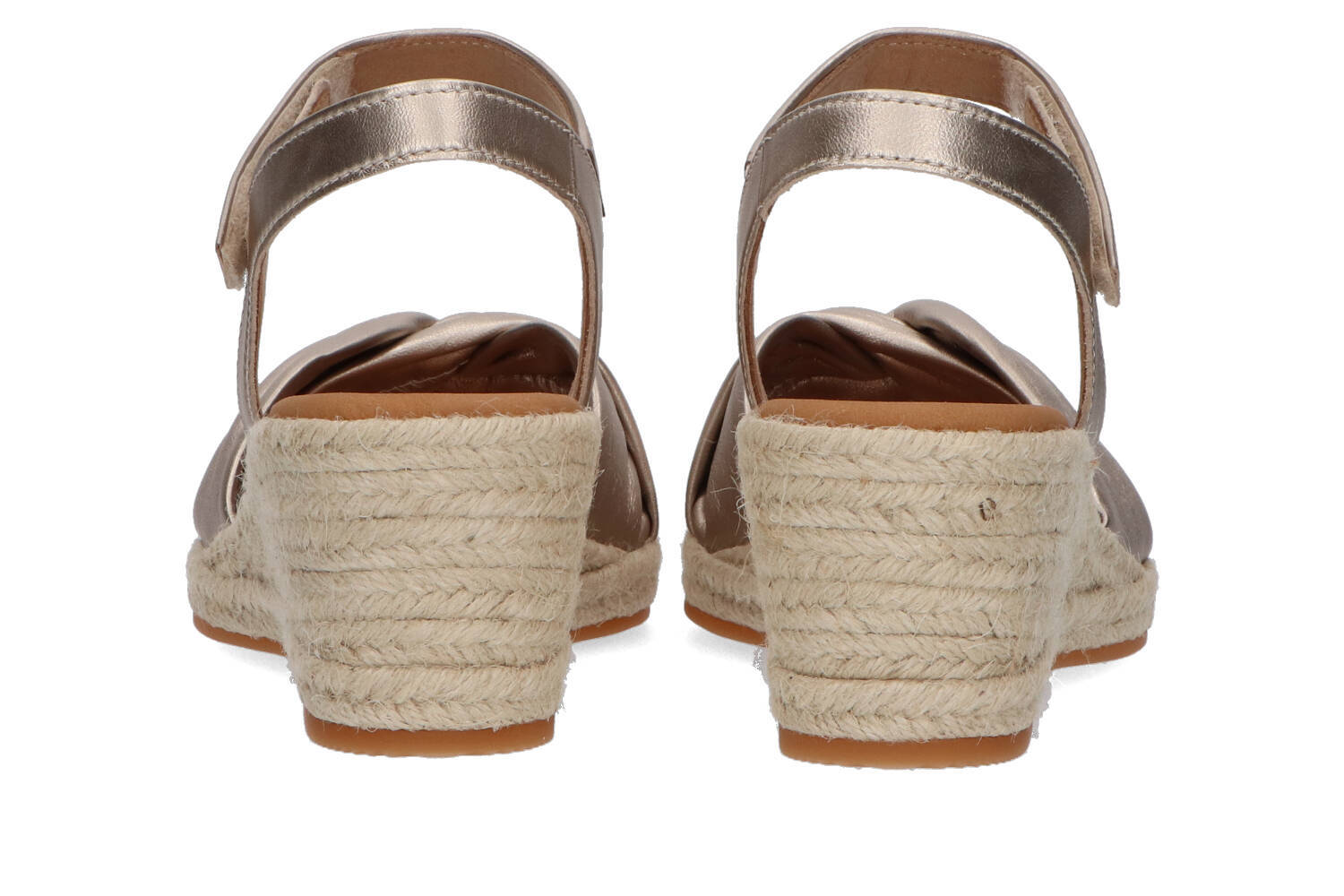 Sandales dorées à talon compensé Gabor