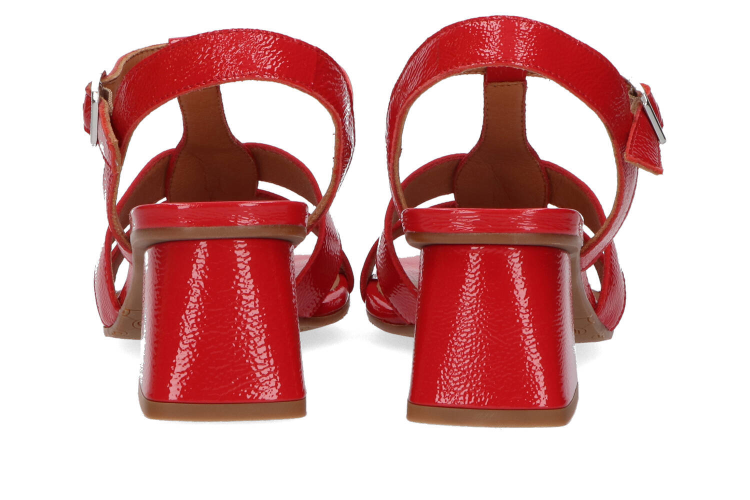 Sandales rouges à talon bloc Lodi