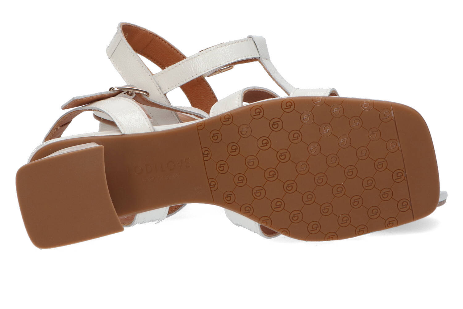 Sandales blanches à talon bloc Lodi