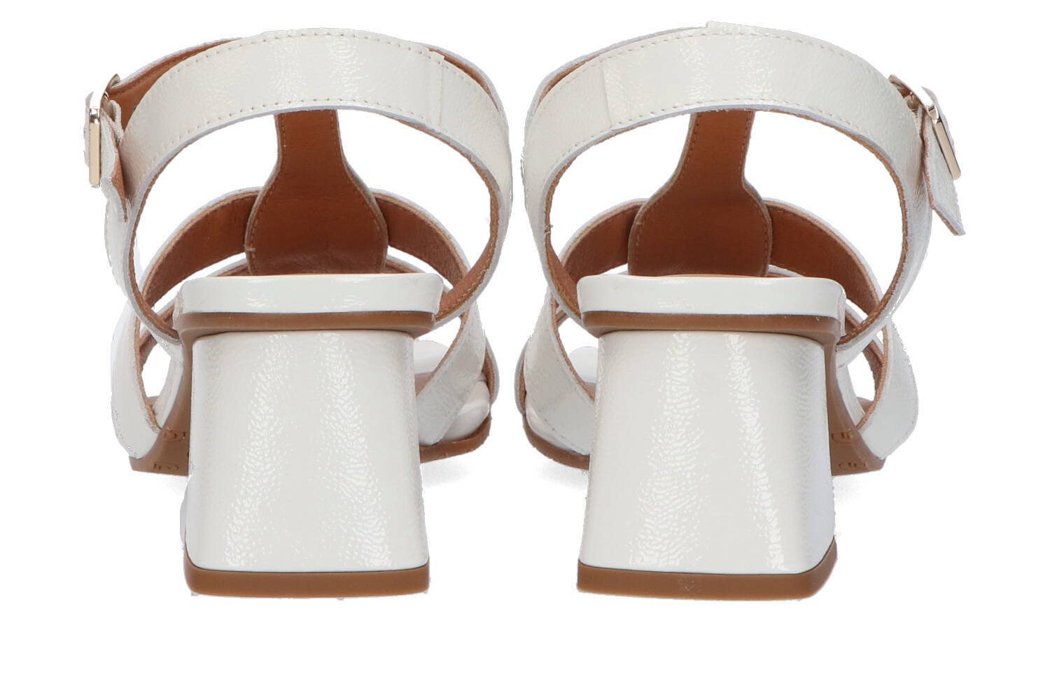 Witte sandalen met blokhak Lodi