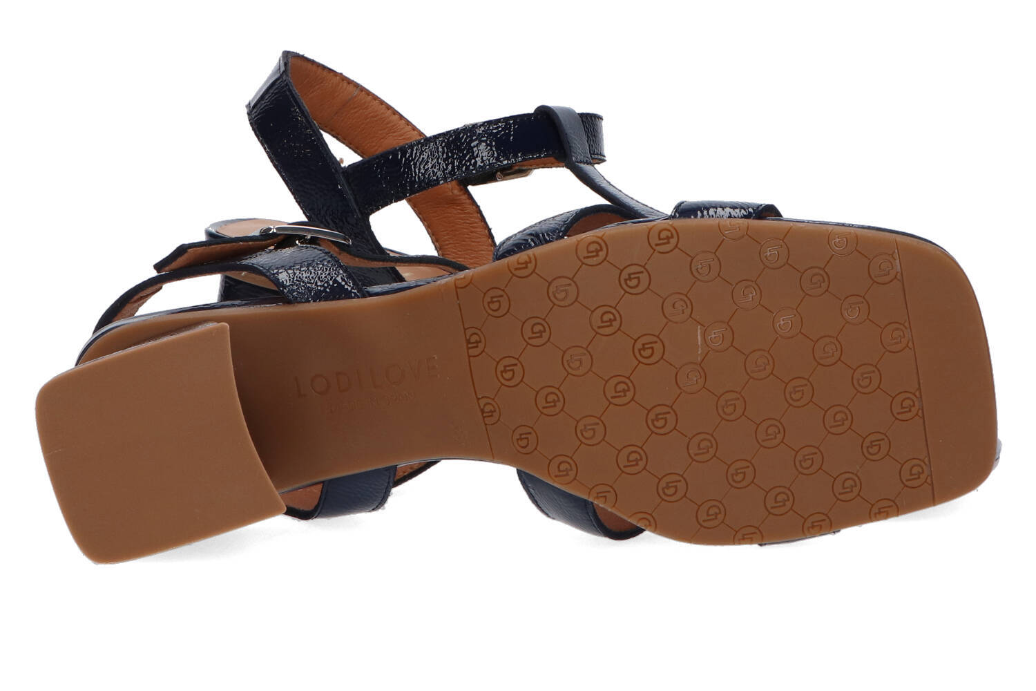 Sandales bleues à talon bloc Lodi