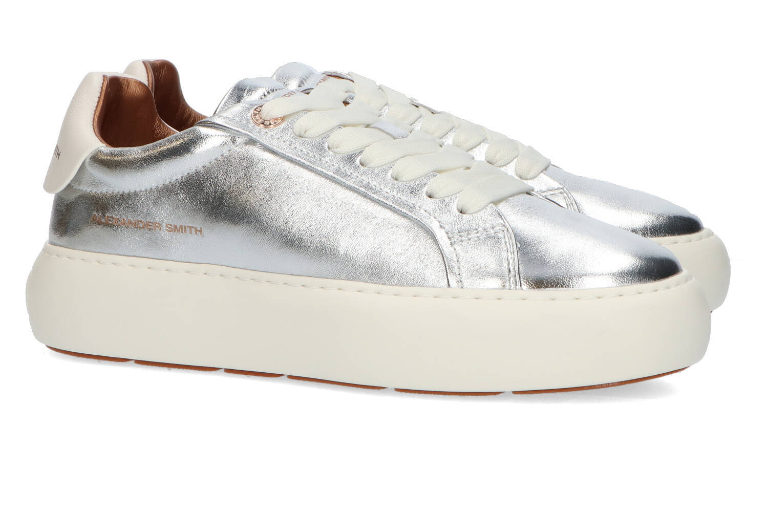 Silver white lage sneakers Alexander Smith