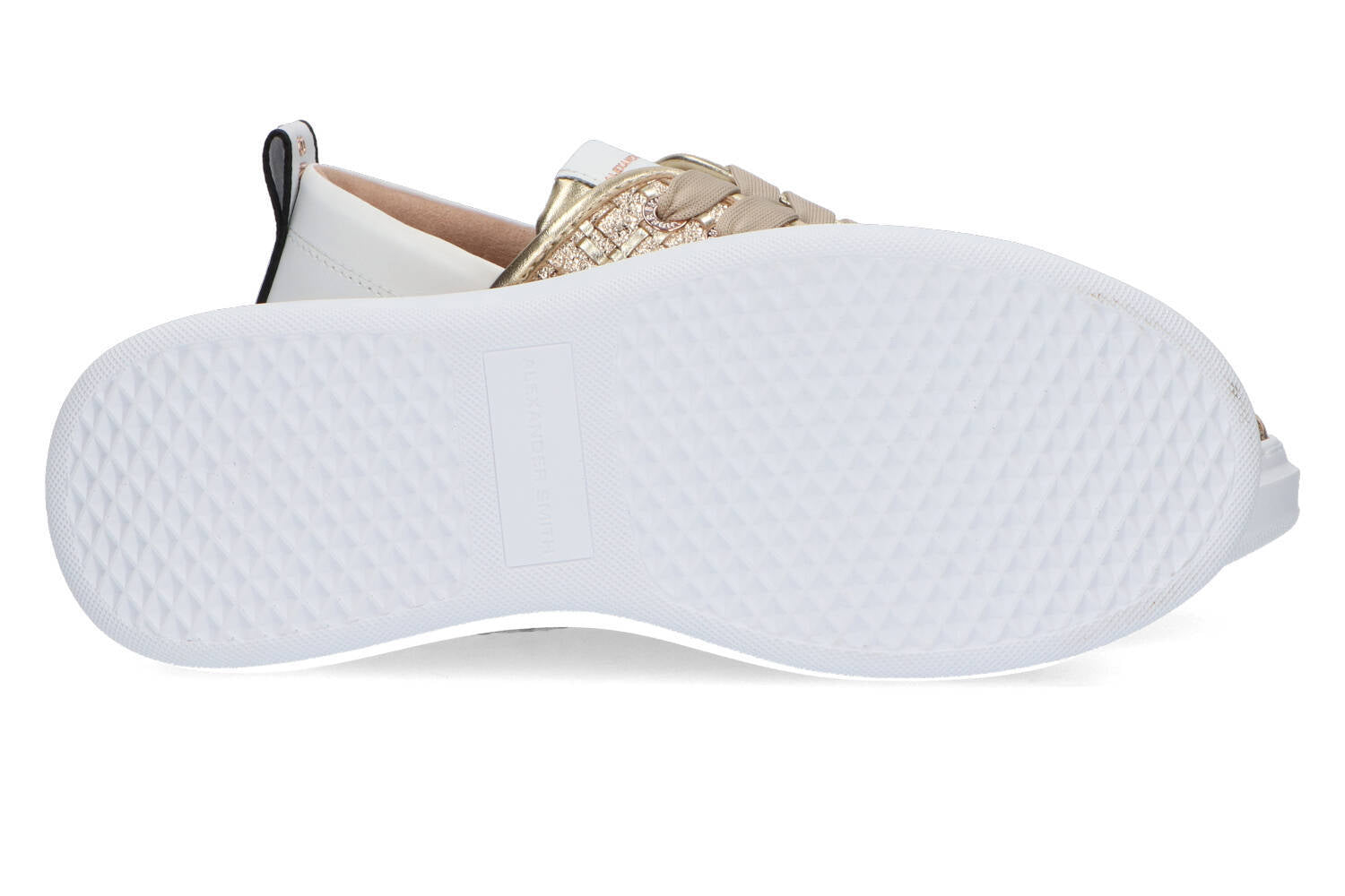 Baskets basses tissées dorées Alexander Smith