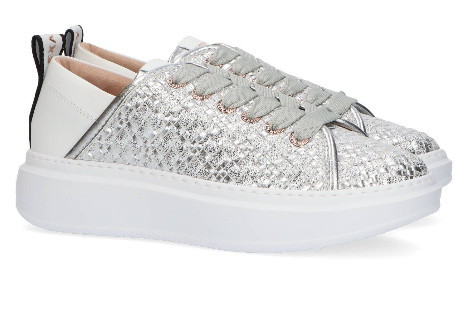 Silver lage geweven sneakers Alexander Smith