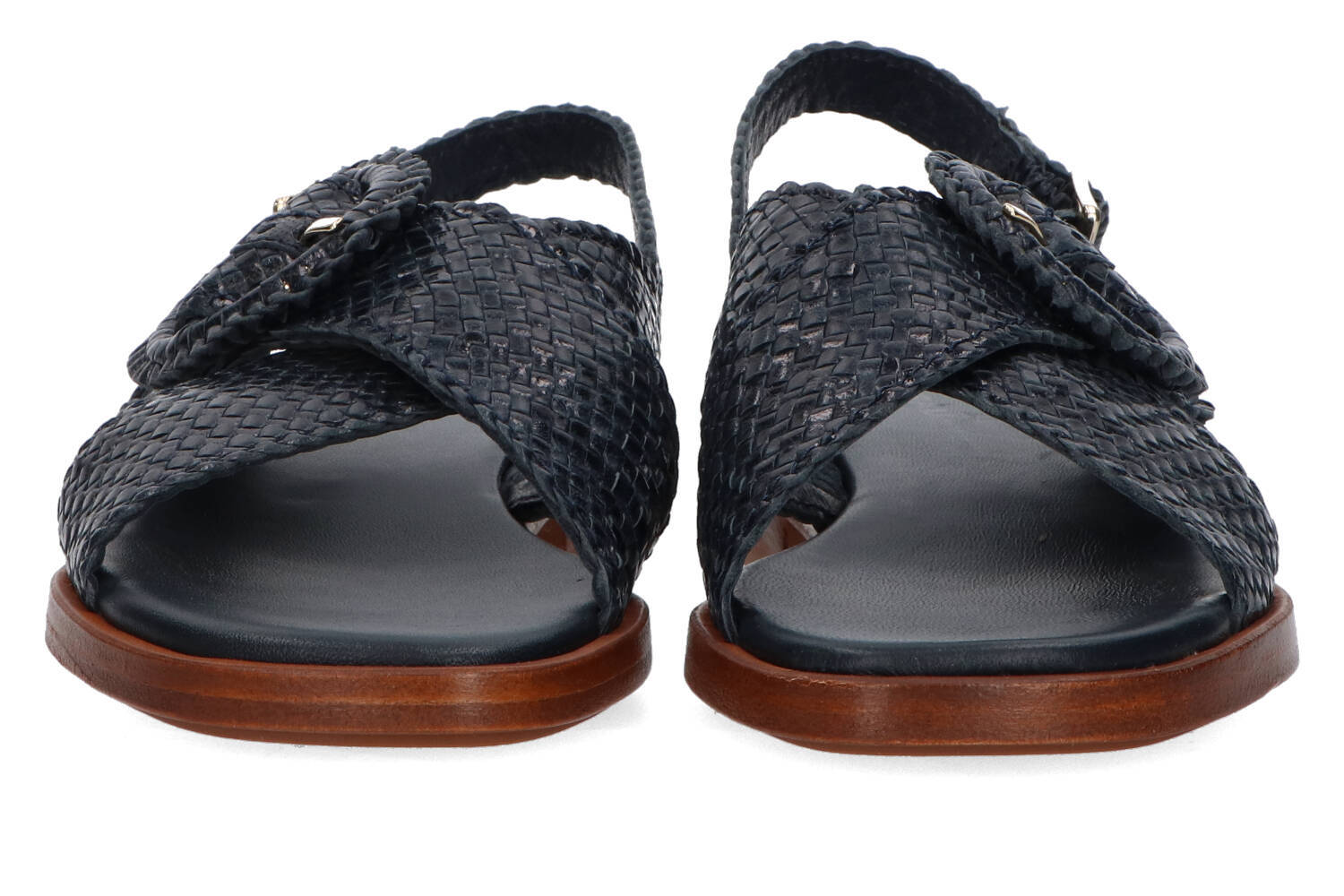 Donkerblauwe sandalen Frau