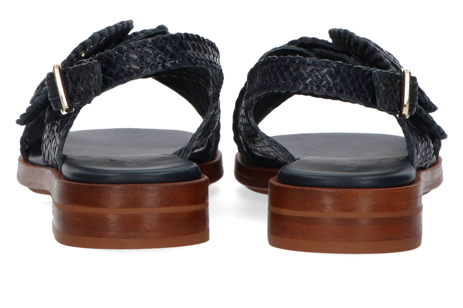 Donkerblauwe sandalen Frau
