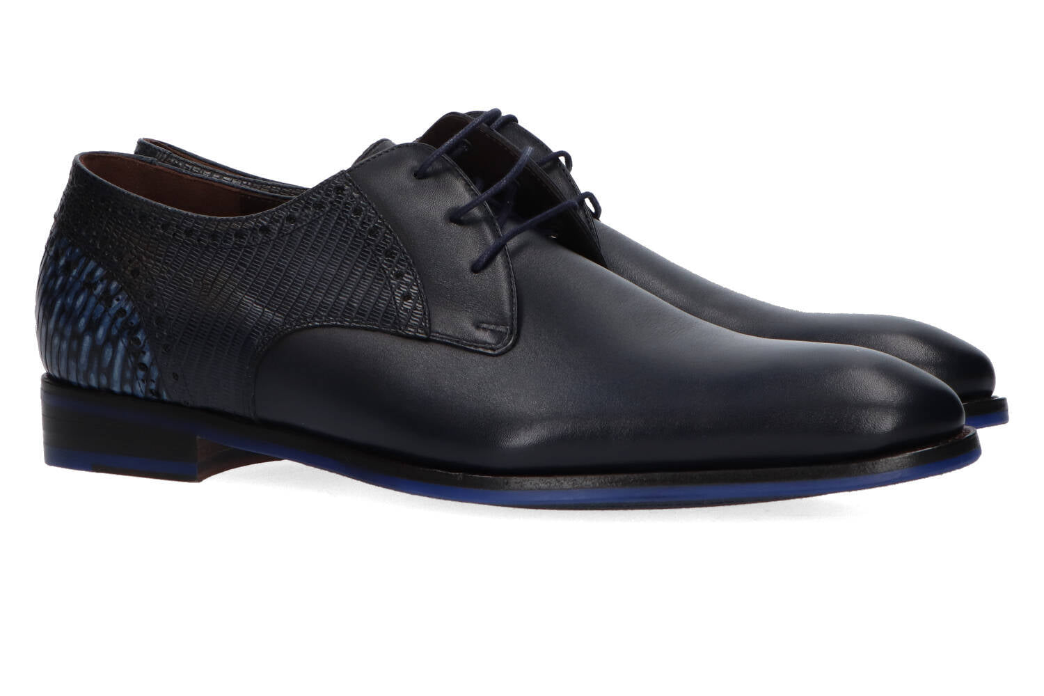 Chaussures à lacets classiques bleu foncé Floris Van Bommel