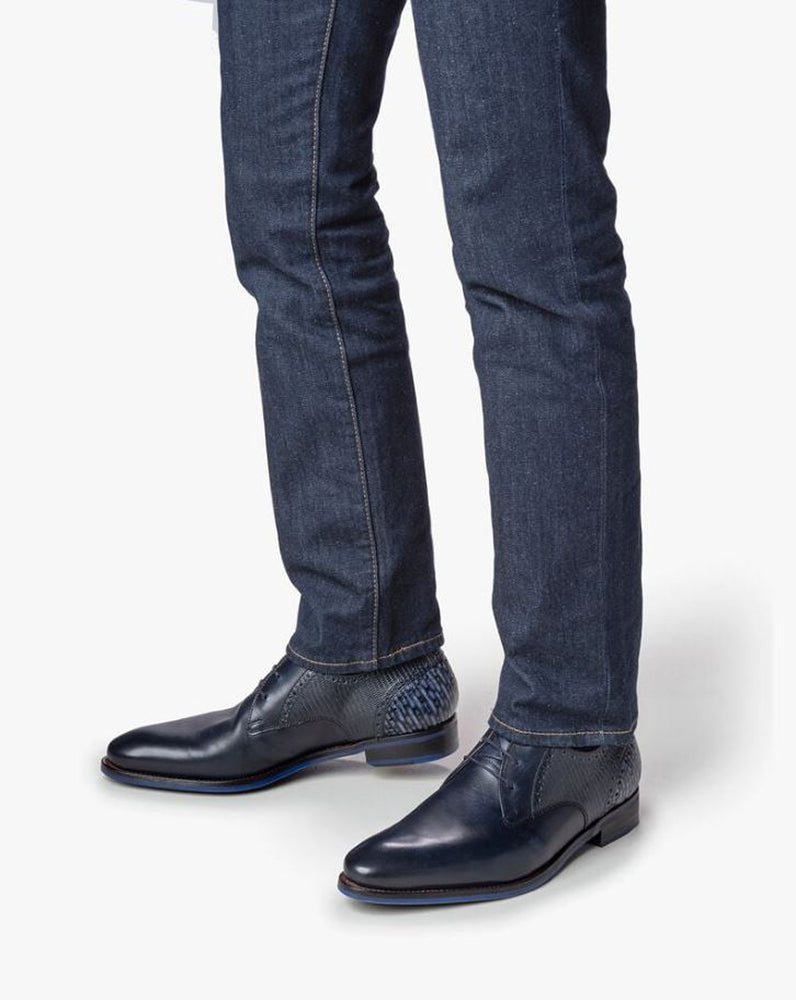 Donkerblauwe klassieke veterschoenen Floris Van Bommel