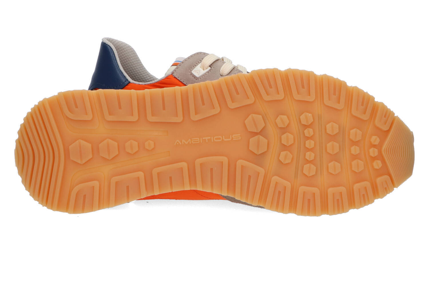 Beige/oranje lage sneakers Ambitious