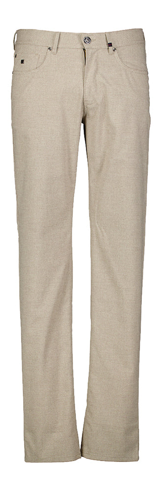 Pantalon beige à fines rayures, coupe classique, Rodger Zilton