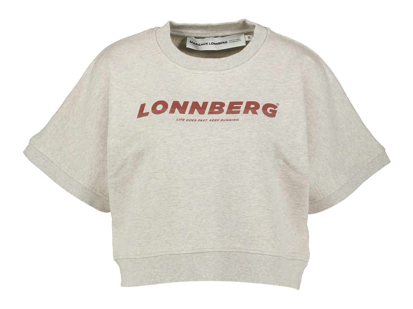 Grijze korte sweater met opdruk Boyd Margaux