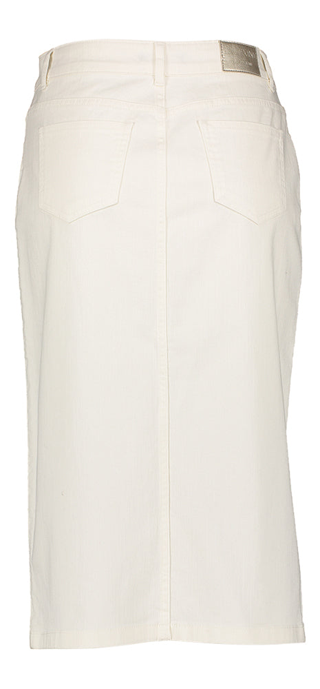 Ecru halflange jeansrok met split Alexia D'Alexine