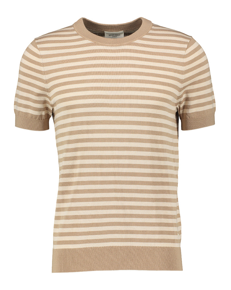 Beige gestreept T-shirt Seven Dials
