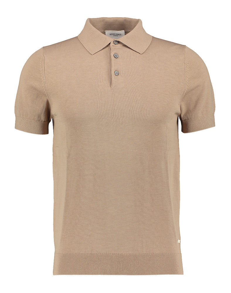 Polo beige à boutons Seven Dials