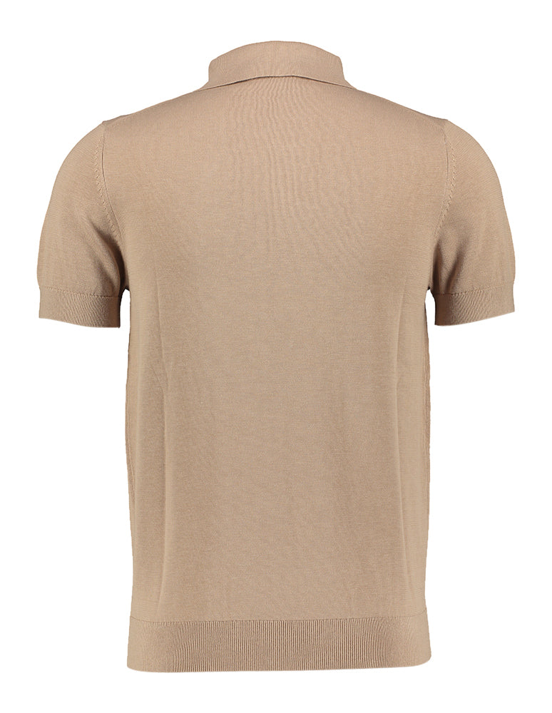 Beige polo met knoopsluiting Seven Dials