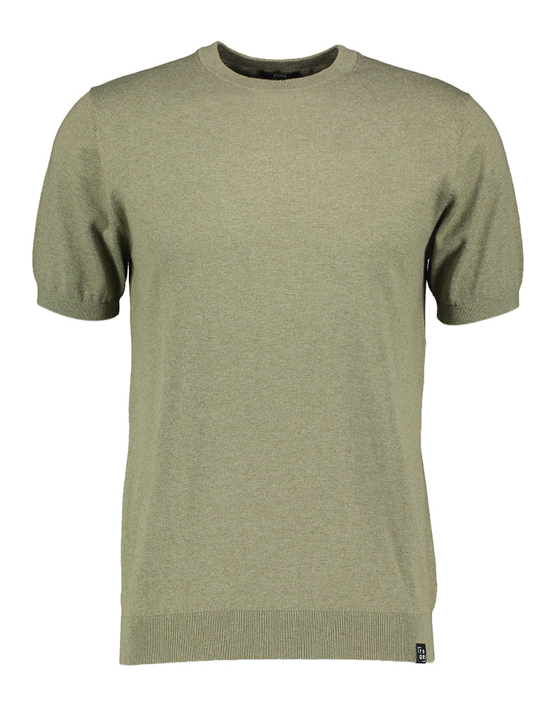 Kaki pull met korte mouwen Monty 7SQR