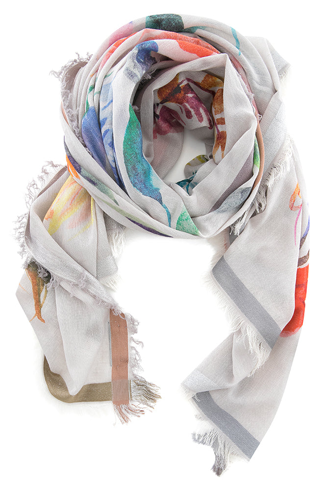 Écharpe multicolore à foulard