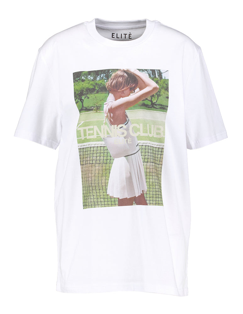 T-shirt blanc avec imprimé Tenn Elite