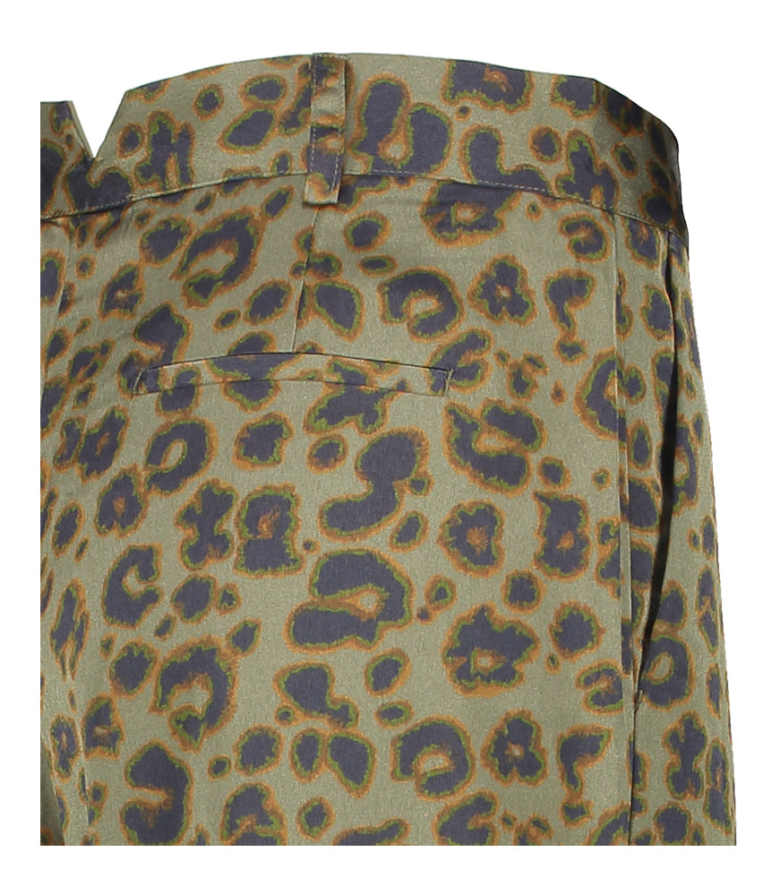 Kakigroene broek met print Bloy BA&SH