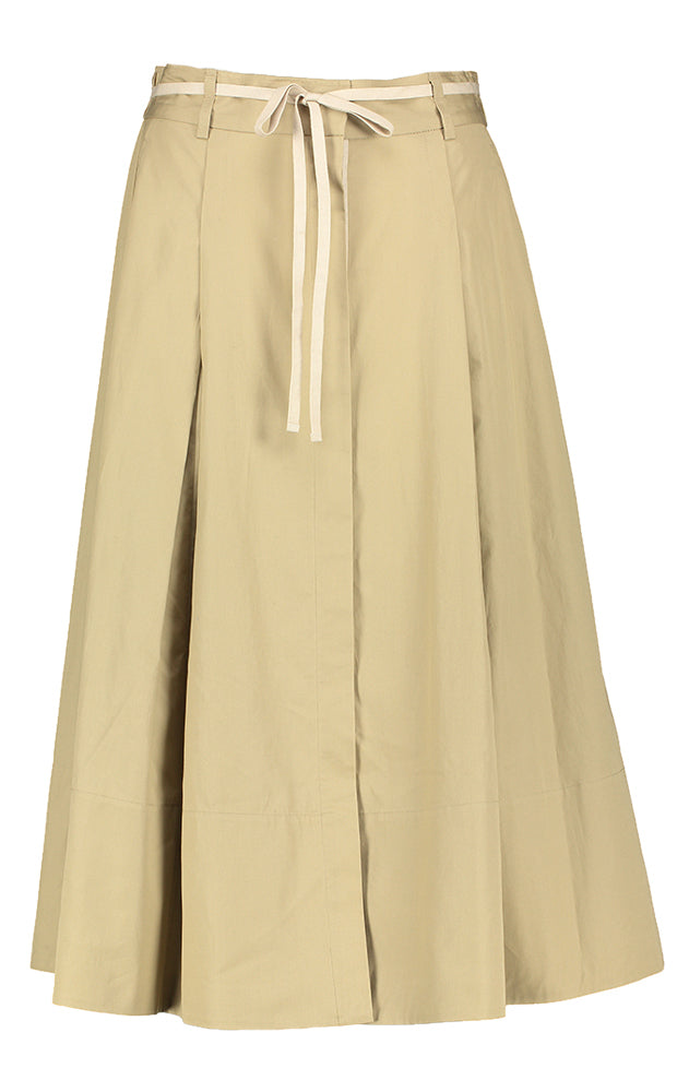 Jupe trapèze beige à boutons Vince