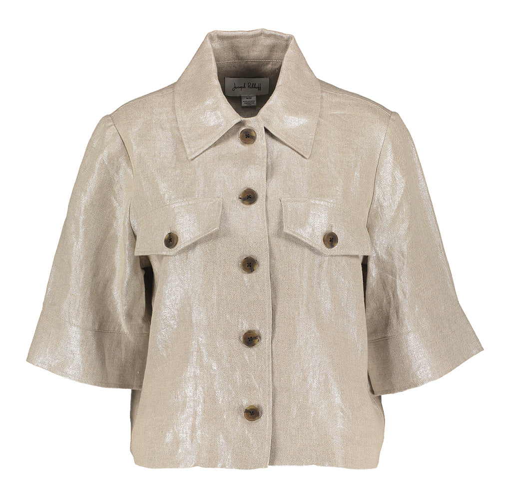 Beige linnen jas met knopen Joseph Ribkoff
